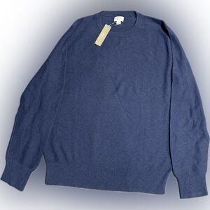 J. Crew Men’s Size S Knit Long Sleeve Blue Sweater- Made From Recycled Material